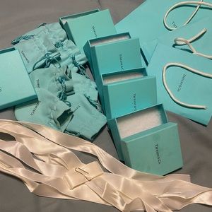 Tiffany mini, pouches, boxes and bags and one small bag